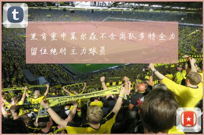 里肯重申莱尔森不会离队多特全力留住绝对主力球员